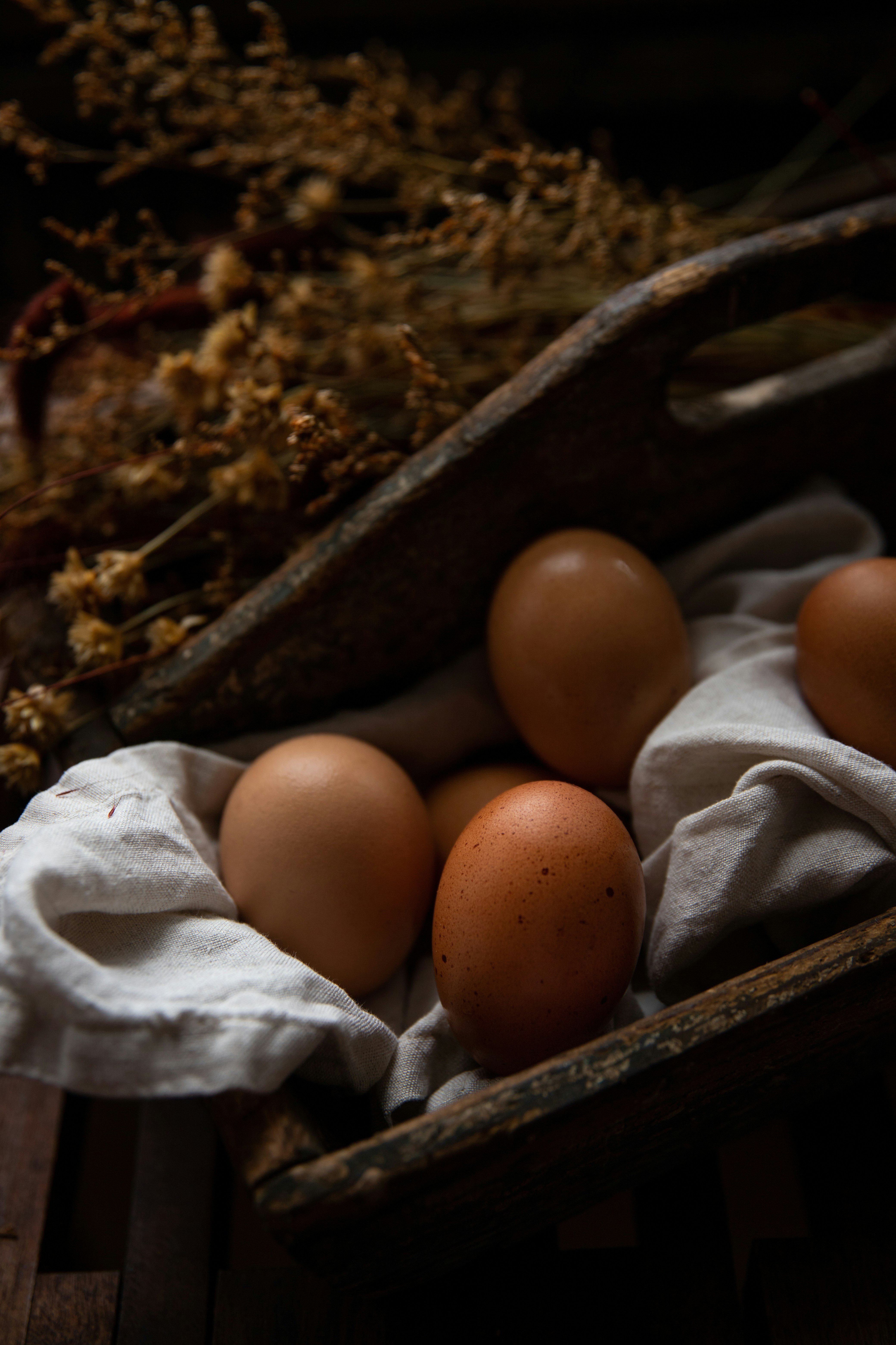 Œufs frais, base de la carbonara